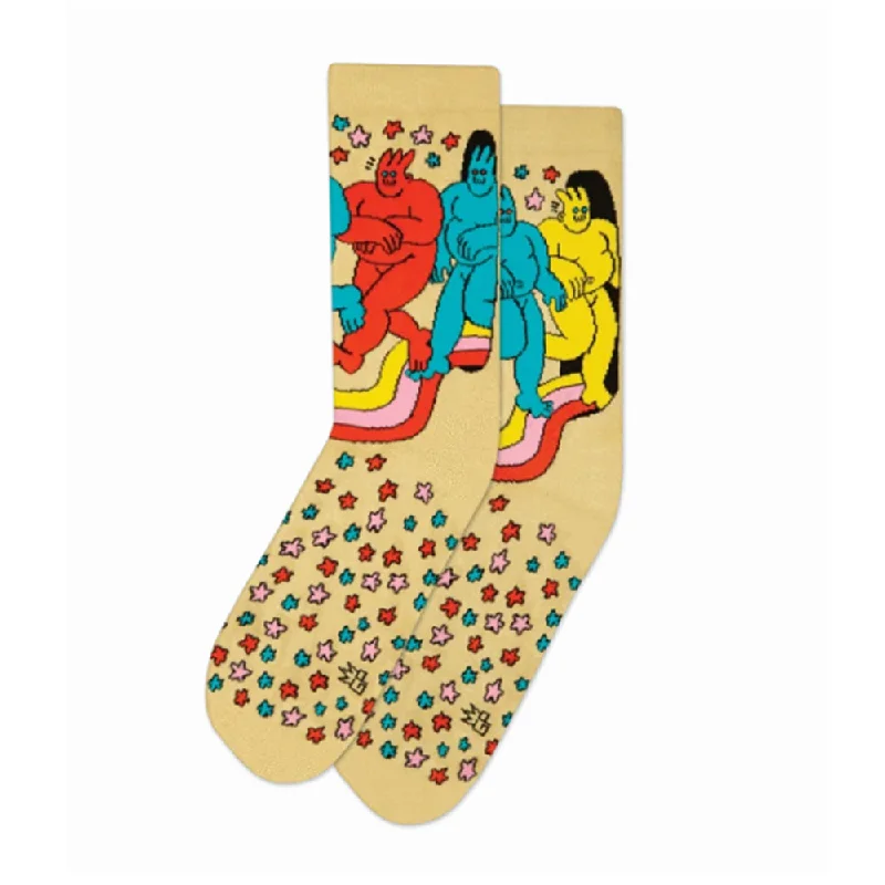 Printed men's crew socks with fun designsGumball Poodle Crew Socks – Star Gazing (Dreyfus Art) Printed men's crew socks with fun designsGumball Poodle Crew Socks – Star Gazing (Dreyfus Art)