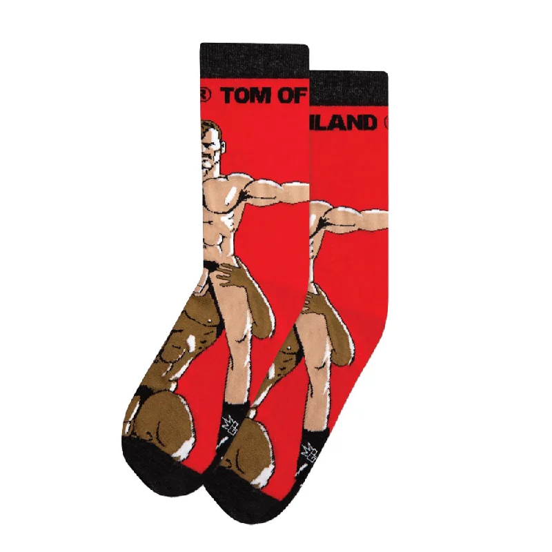 Striped men's crew socks for a classic lookGumball Poodle Crew Socks – Vitruvian Men (Tom of Finland) Striped men's crew socks for a classic lookGumball Poodle Crew Socks – Vitruvian Men (Tom of Finland)