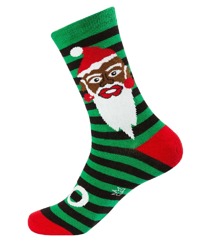 Casual men's crew socks for everyday useGumball Poodle Unisex Crew Socks - Ho Ho Santa Casual men's crew socks for everyday useGumball Poodle Unisex Crew Socks - Ho Ho Santa