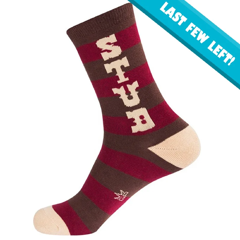 Elastic - top men's crew socks for a secure holdGumball Poodle Unisex Crew Socks - Stud Elastic - top men's crew socks for a secure holdGumball Poodle Unisex Crew Socks - Stud