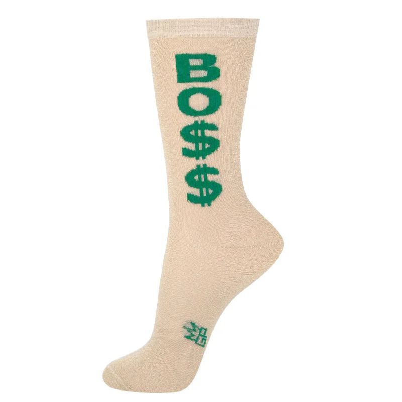Organic cotton men's crew socks for sensitive skinGumball Poodle Unisex Crew Socks - Boss Sparkle