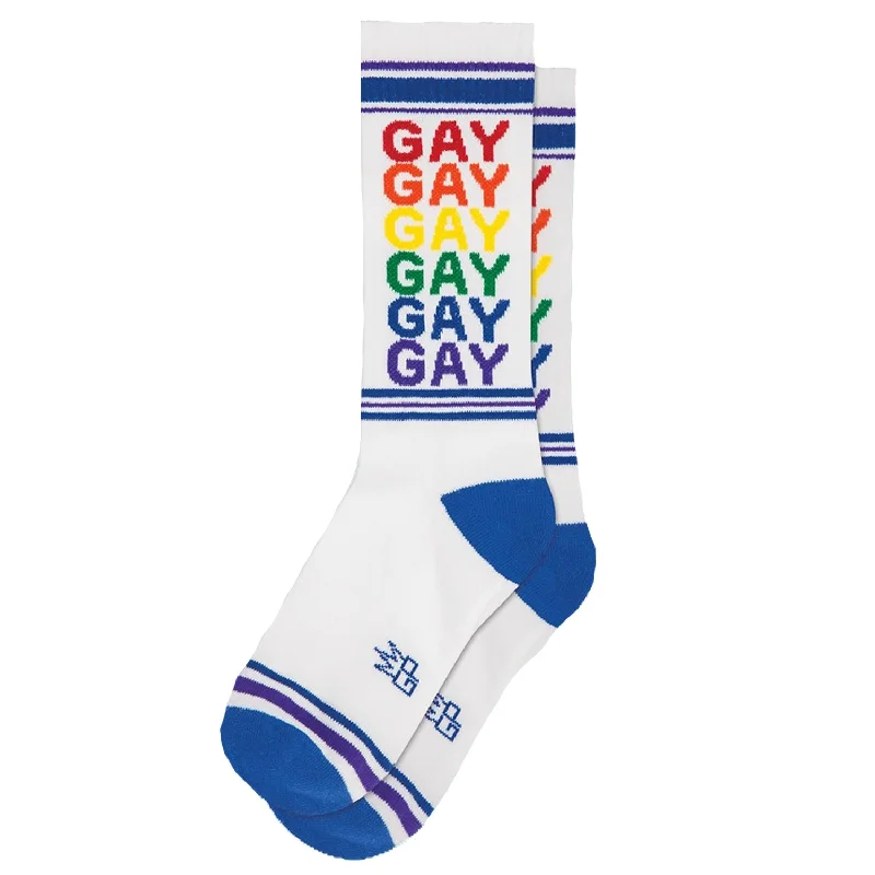 Cotton men's crew socks for everyday comfortGumball Poodle Unisex Crew Socks - Gay Rainbow Cotton men's crew socks for everyday comfortGumball Poodle Unisex Crew Socks - Gay Rainbow