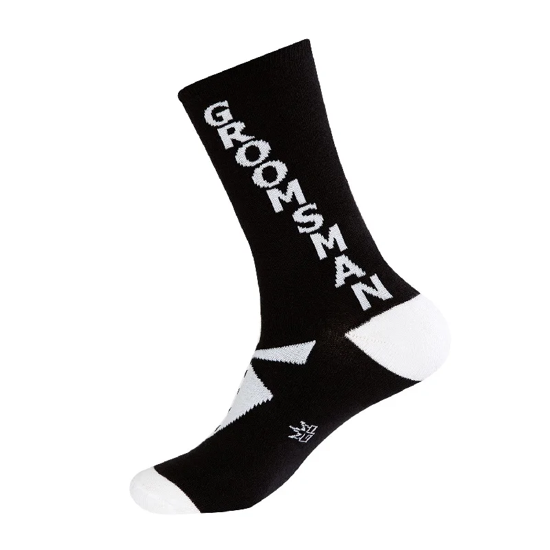 Breathable men's crew socks for all - day wearGumball Poodle Unisex Crew Socks - Groomsman Breathable men's crew socks for all - day wearGumball Poodle Unisex Crew Socks - Groomsman