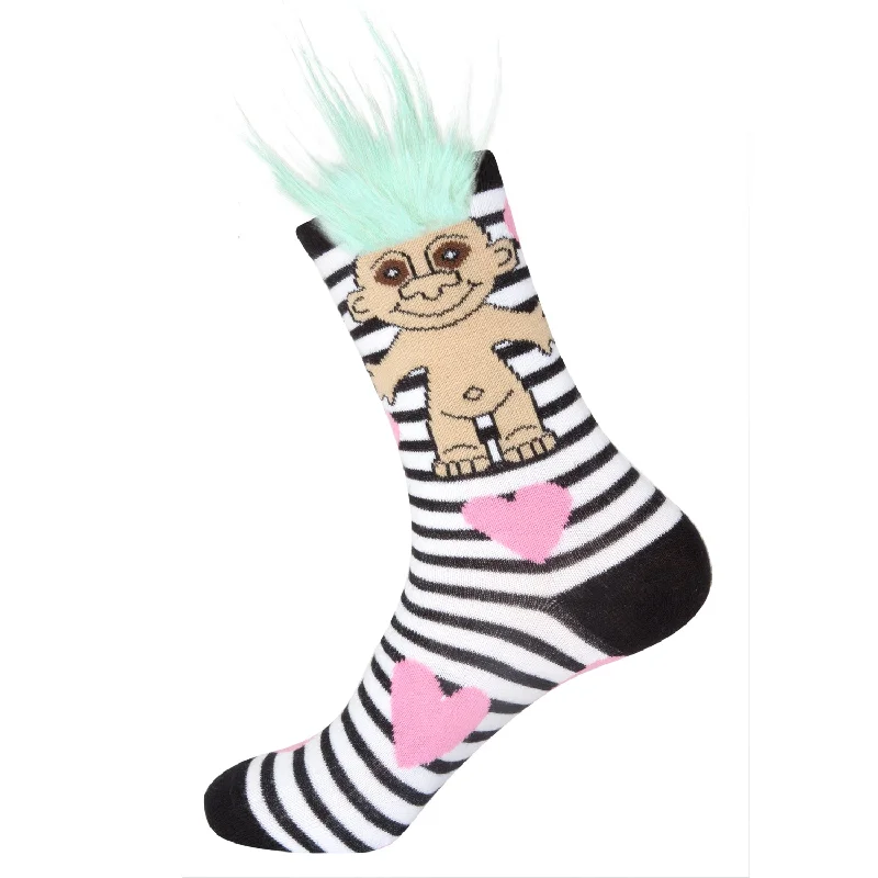 Patterned men's crew socks, like argyle or plaidGumball Poodle Unisex Crew Socks - Prisoner of Love Troll [Good Luck Trolls]