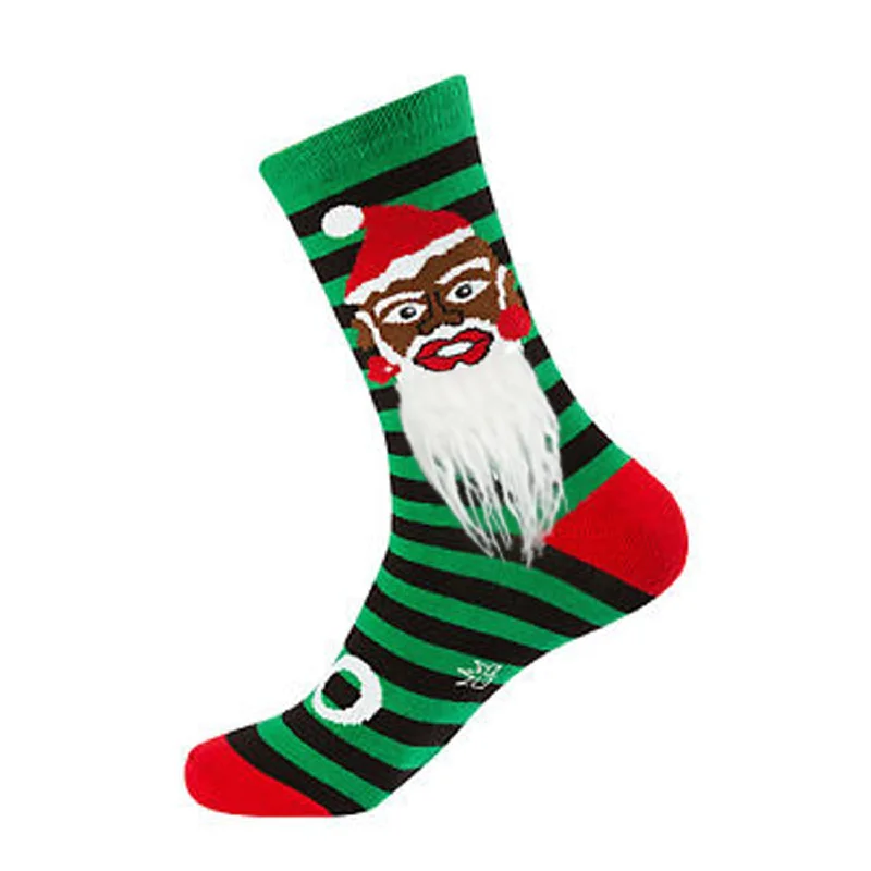 Cotton men's crew socks for everyday comfortGumball Poodle Unisex Crew Socks - Ho Ho Santa (With Beard!) Cotton men's crew socks for everyday comfortGumball Poodle Unisex Crew Socks - Ho Ho Santa (With Beard!)
