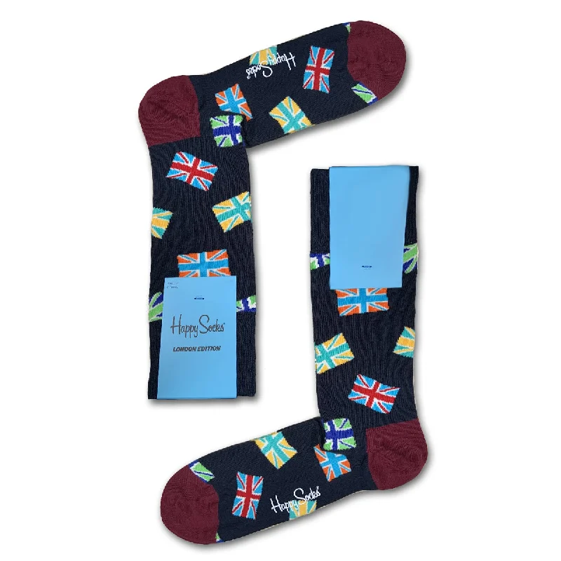 Dressy men's crew socks for formal occasionsHappy Socks Men's Crew Socks - London Edition Flag Dressy men's crew socks for formal occasionsHappy Socks Men's Crew Socks - London Edition Flag