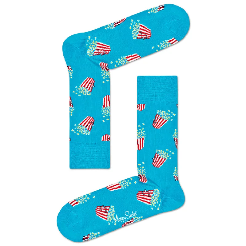 Patterned men's crew socks, like argyle or plaidHappy Socks Men's Crew Socks - Popcorn Patterned men's crew socks, like argyle or plaidHappy Socks Men's Crew Socks - Popcorn