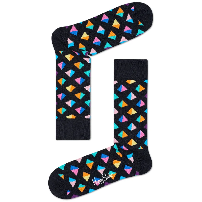 Thermal men's crew socks for cold weatherHappy Socks Men's Crew Socks - Pyramids