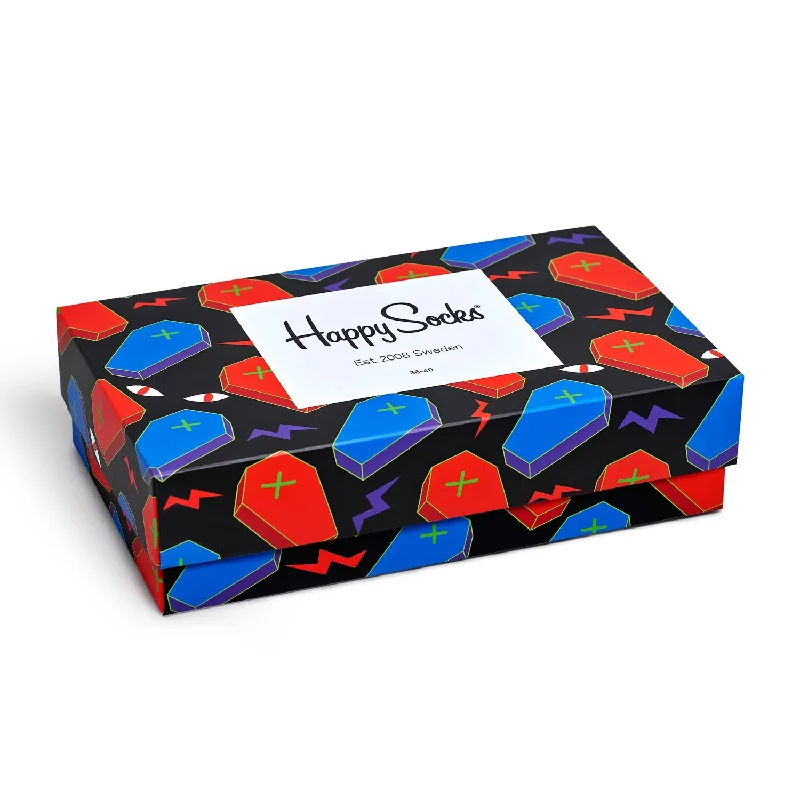 Cotton men's crew socks for everyday comfortHappy Socks Men's Halloween Gift Box - 3 Pack