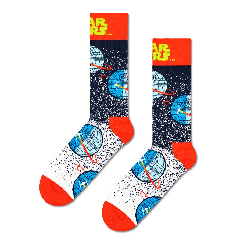 Tag - less men's crew socks to avoid irritationHappy Socks x Star Wars Men's Crew Socks - Death Star Tag - less men's crew socks to avoid irritationHappy Socks x Star Wars Men's Crew Socks - Death Star