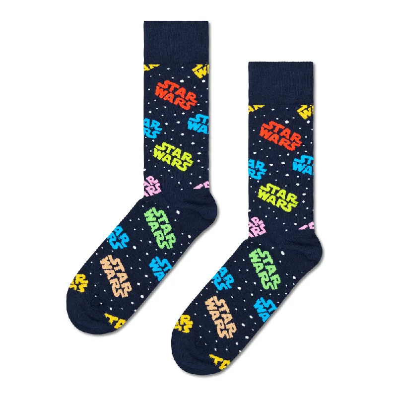 Printed men's crew socks with fun designsHappy Socks x Star Wars Men's Crew Socks - Star Wars Printed men's crew socks with fun designsHappy Socks x Star Wars Men's Crew Socks - Star Wars