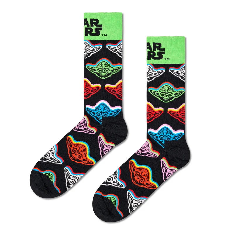 Organic cotton men's crew socks for sensitive skinHappy Socks x Star Wars Men's Crew Socks - Yoda