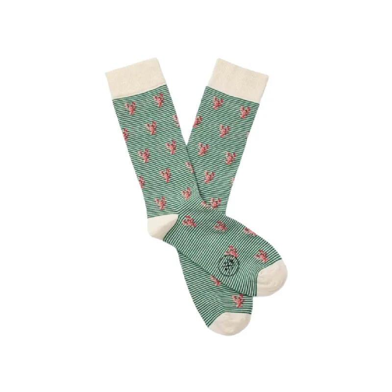 Patterned men's socks with geometric designsHomard (Menthe)
