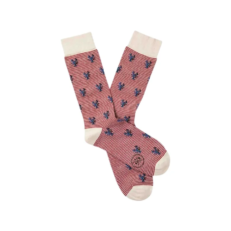 Knee - high men's socks for a vintage styleHomard (Rouge)