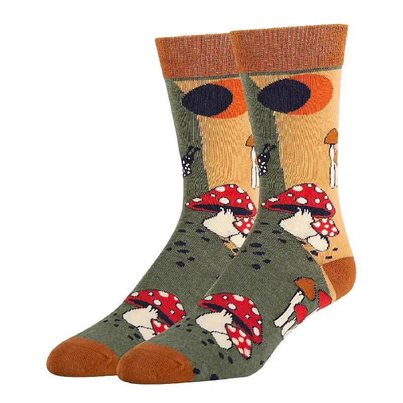 Elastic - top men's crew socks for a secure holdHongo Delight Socks