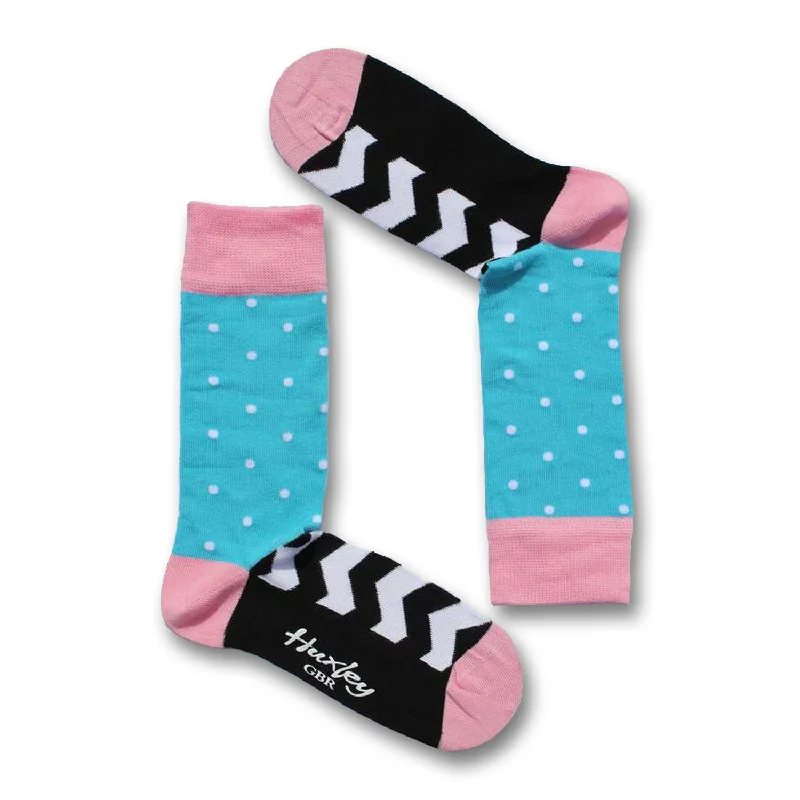 Anti - odor men's crew socks for freshnessHuxley Sock Co. Men's Crew Socks - Snowy Peaks (Bamboo Socks)