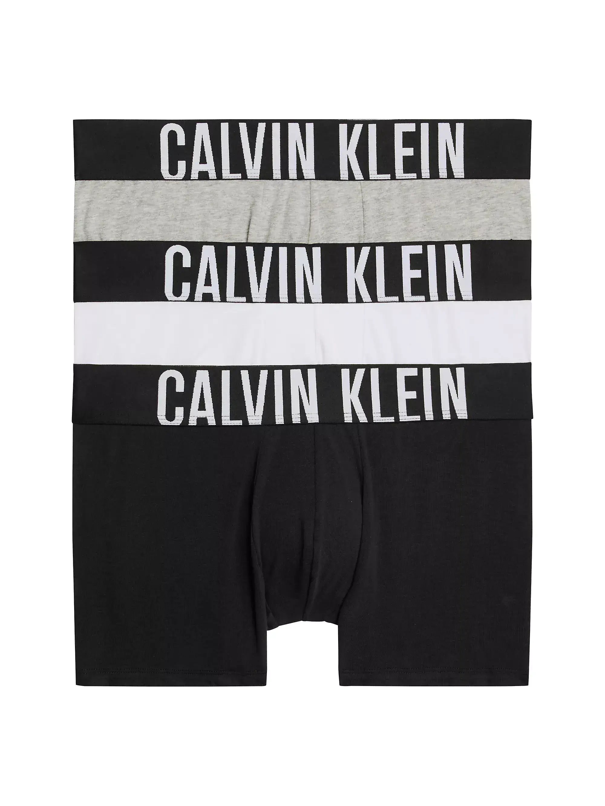 Patterned men's trunks, like camo or dotsINTENSE POWER 3 Pack Trunks Men Multicoloured Black/Grey Heather