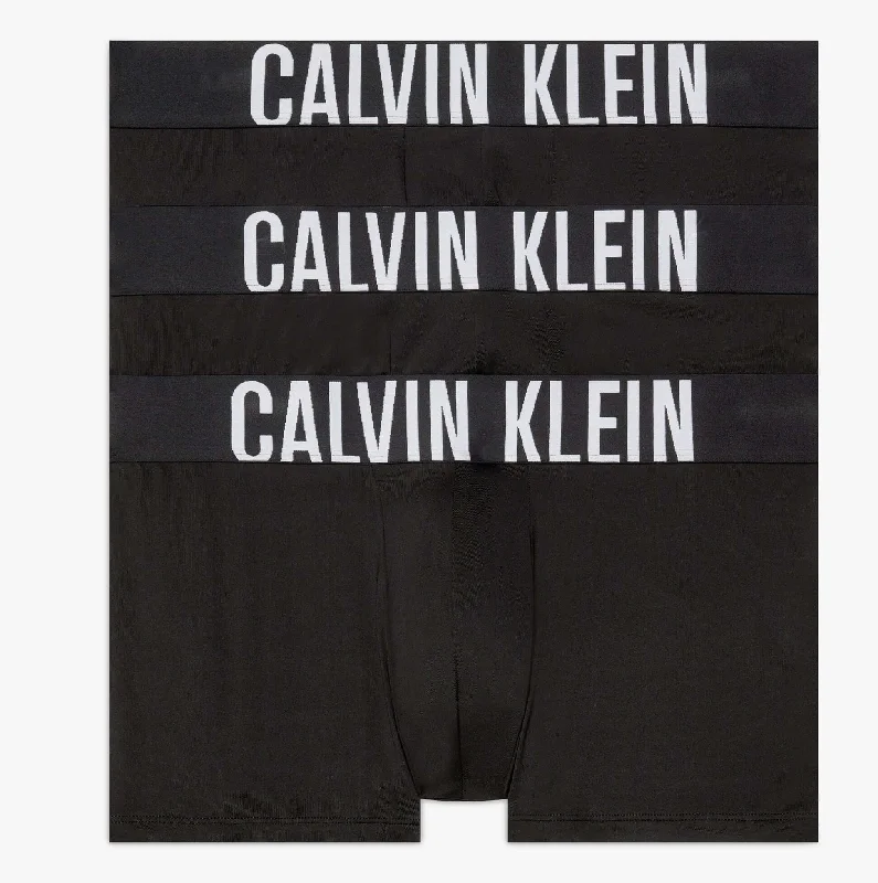 Solid - color men's trunks in various shadesINTENSE POWER 3 Pack Trunks Men Black