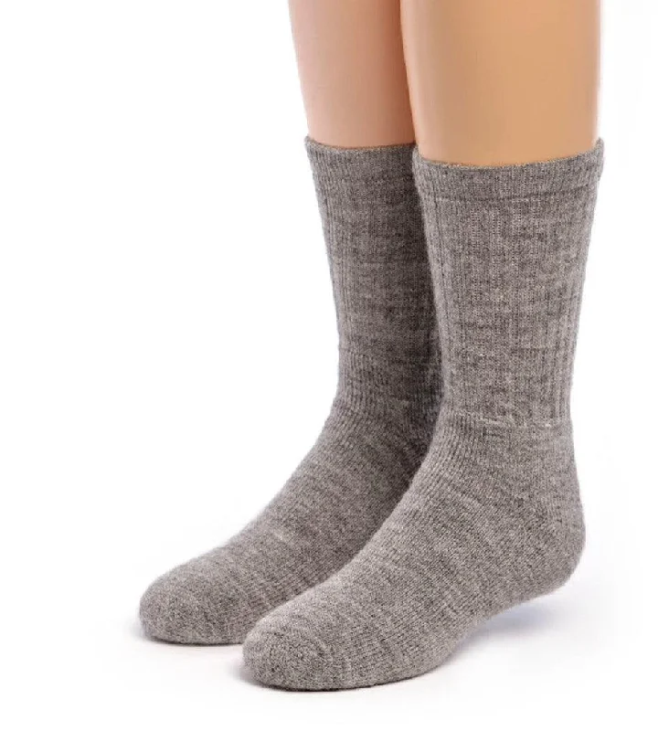 Anti - odor men's crew socks for freshnessOutdoor | Terry Lined Alpaca | Youth