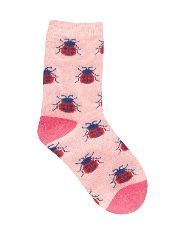 Solid - color men's crew socks in various tonesLadybug Love | Youth Crew