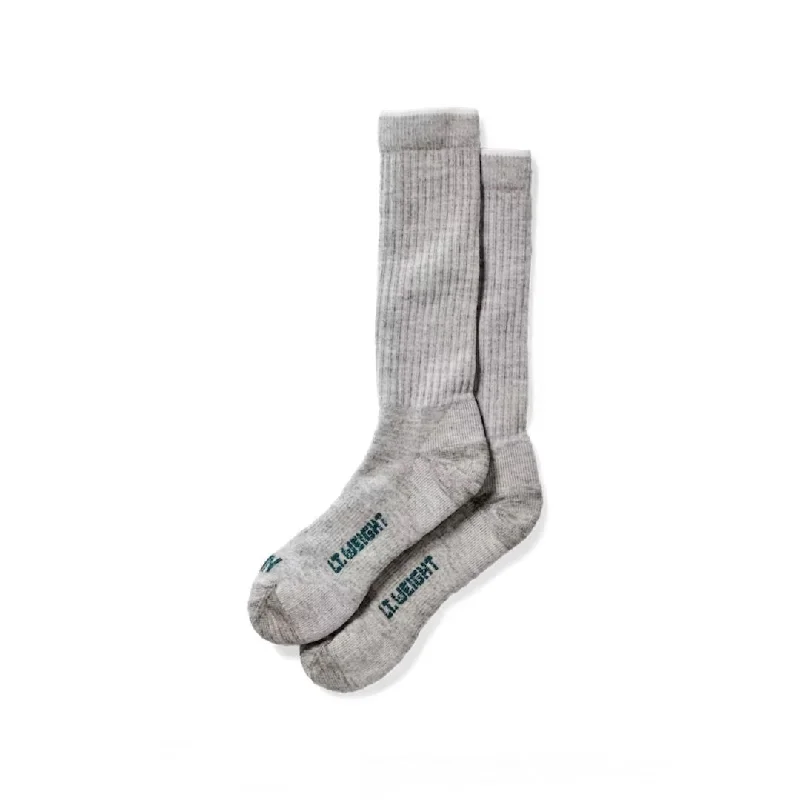 Organic men's socks for an eco - friendly choiceLightweight Traditional Crew Sock (Gray Heather)