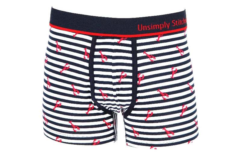 Athletic - grade men's trunks for sportsLobster Print Boxer Trunk Underwear