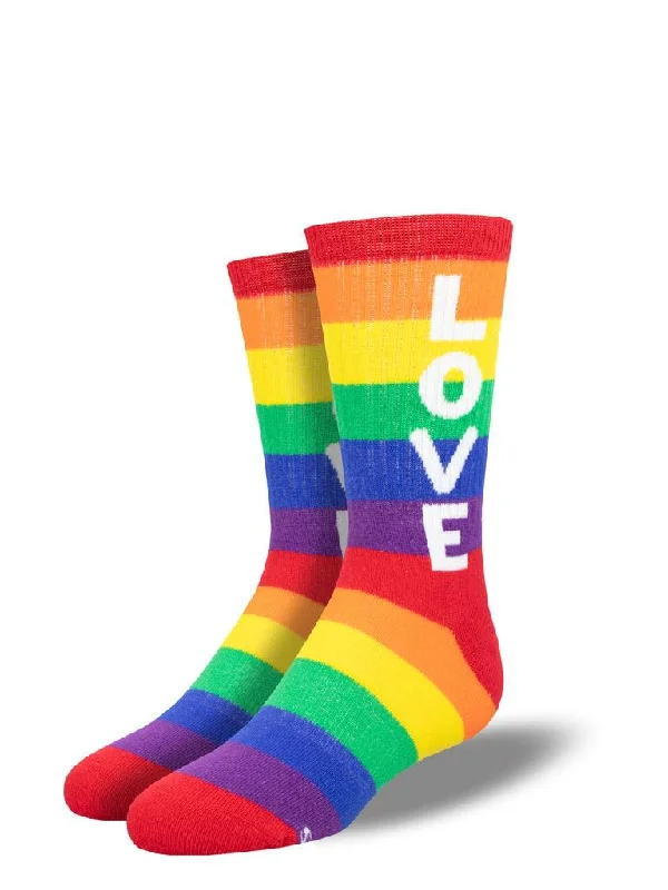 Patterned men's crew socks, like argyle or plaidLove | Junior Active Crew