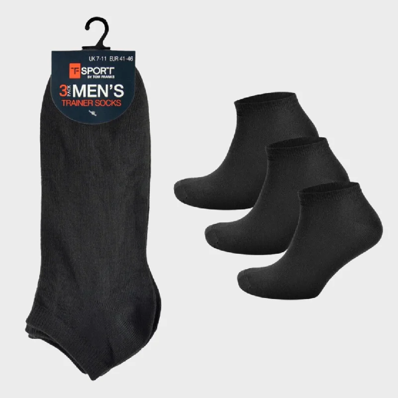 Sheer men's socks for a delicate appearanceMen`s 3pck Trainer Socks