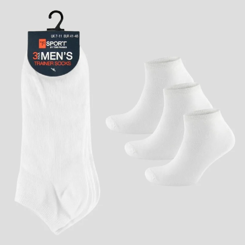 Knee - high men's socks for a vintage styleMen's 3 Pack Trainer Sock