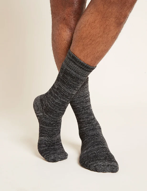 Novelty men's socks with unique patternsMen's Crew Boot Socks - Dark Grey Marl