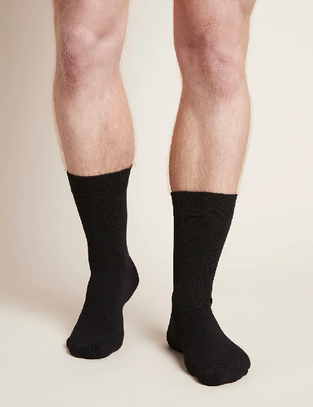 Bamboo men's socks for natural antibacterial propertiesMen's Everyday Crew Socks - Black Bamboo men's socks for natural antibacterial propertiesMen's Everyday Crew Socks - Black