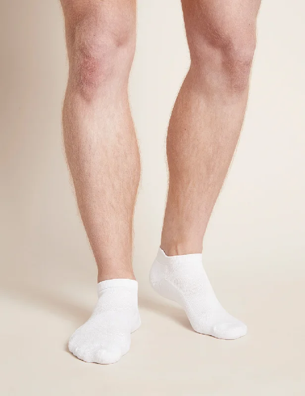 Compression men's socks for reducing swellingMen's Sport Ankle Socks - White