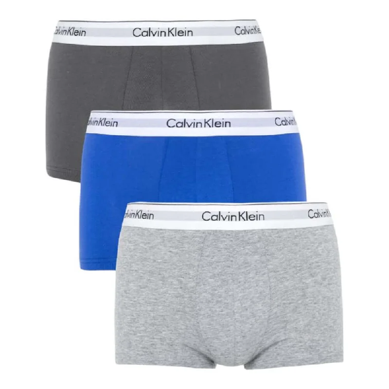 Designer men's trunks with a fashionable edgeMODERN COTTON 3 Pack Trunks Men Blue/Graphite/Grey Designer men's trunks with a fashionable edgeMODERN COTTON 3 Pack Trunks Men Blue/Graphite/Grey