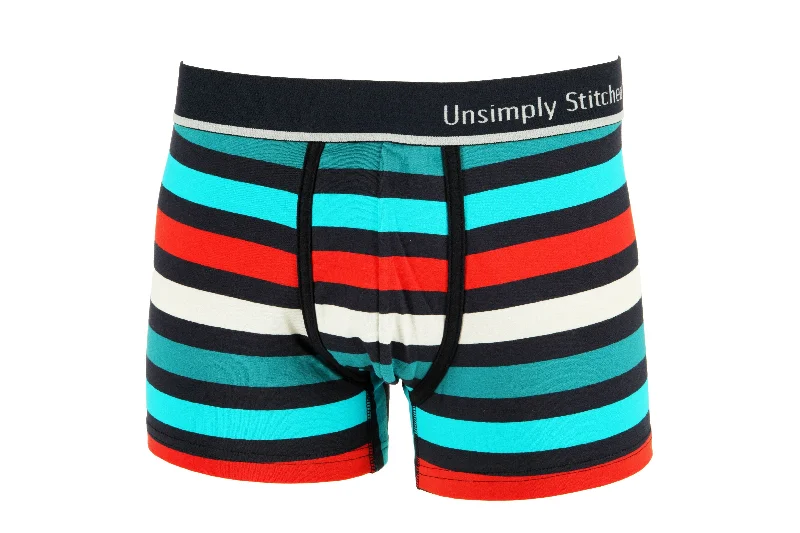 Men's trunks with a wide elastic waistbandMulti Color Stripe Boxer Trunk Underwear