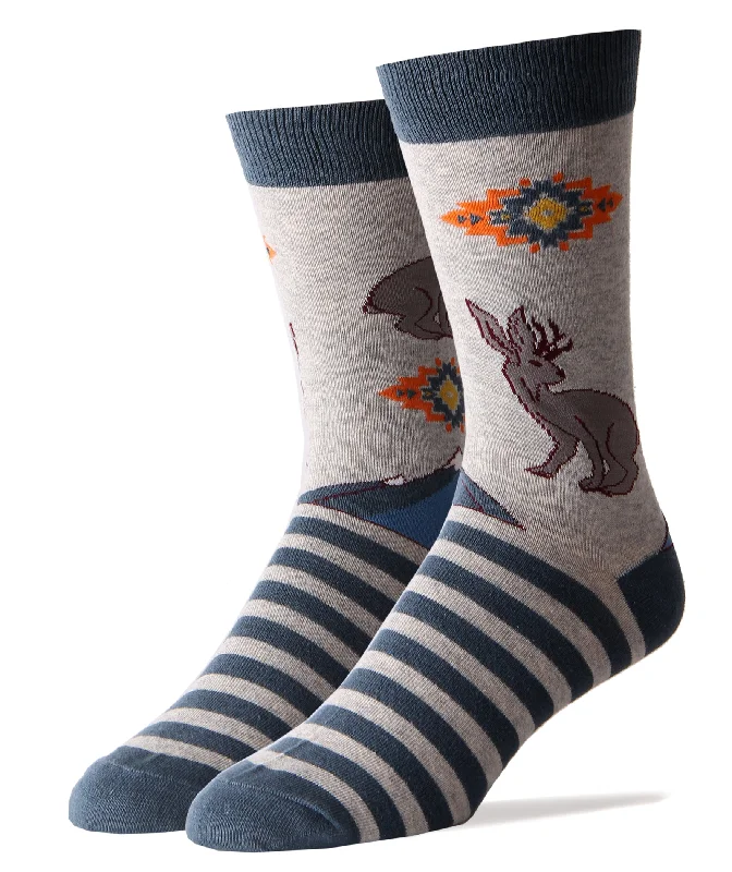 Elastic - top men's crew socks for a secure holdMy Jackalope