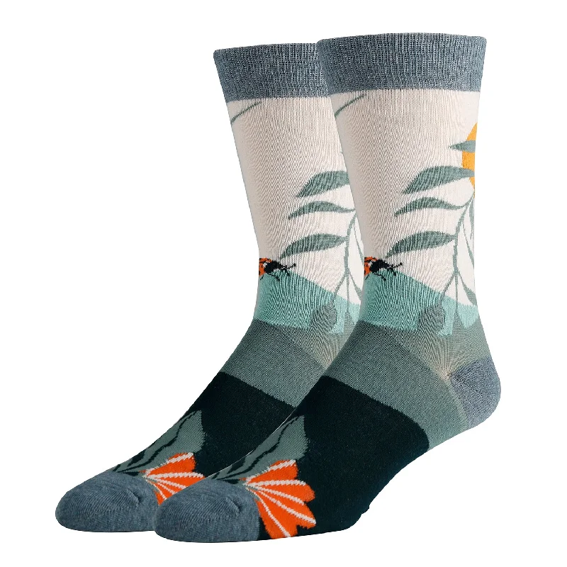 Elastic - top men's crew socks for a secure holdOlive Faye - Men's