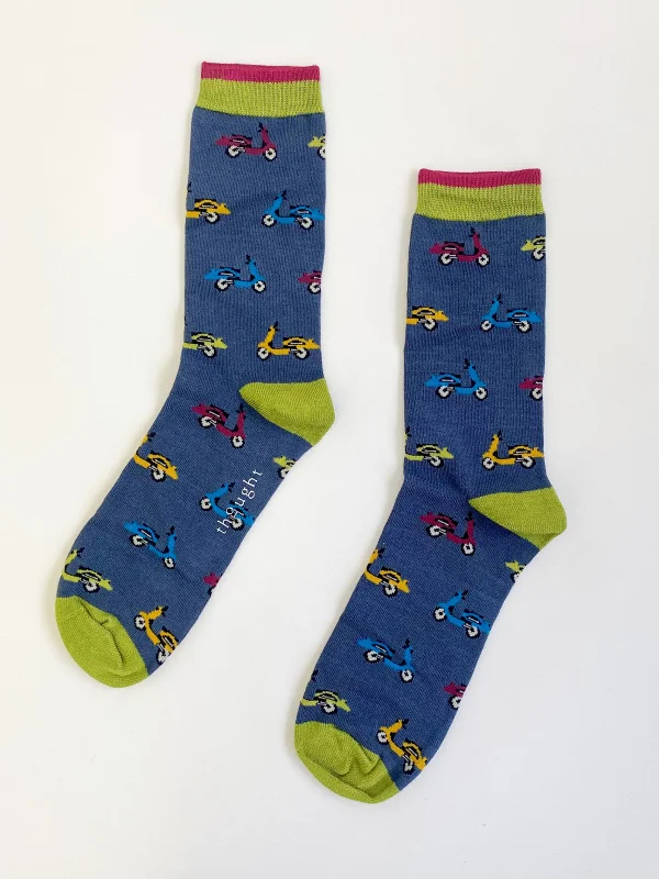 Ankle men's socks for a low - profile lookScooter Socks - Blue Slate