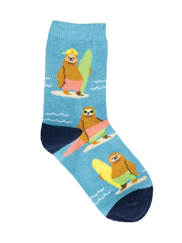 Printed men's crew socks with fun designsSloth Grom | Youth Crew