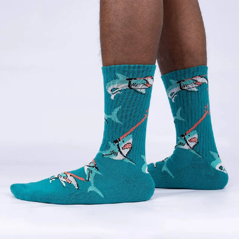Printed men's crew socks with fun designsSock It To Me Athletic Ribbed Crew Socks - Frikkin' Laser Beams (M/L) Printed men's crew socks with fun designsSock It To Me Athletic Ribbed Crew Socks - Frikkin' Laser Beams (M/L)