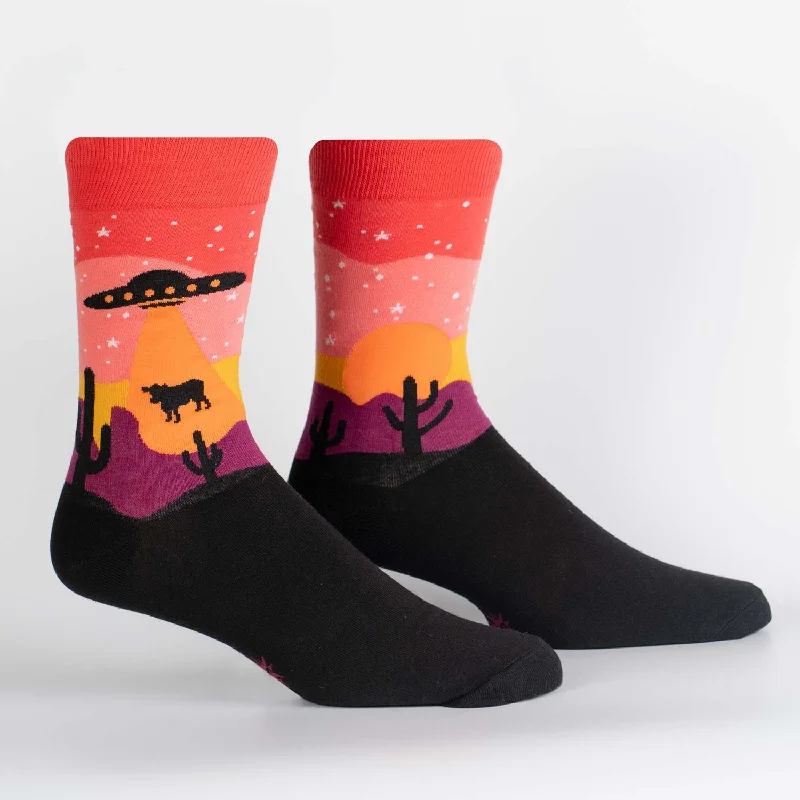 Printed men's crew socks with fun designsSock It To Me Men's Crew Socks - Area 51