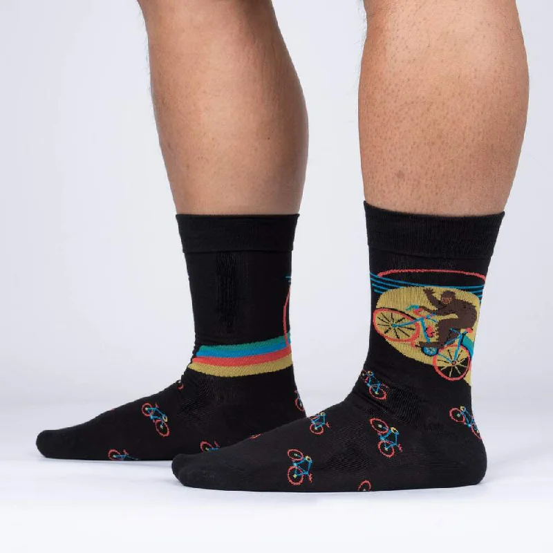 Cotton men's crew socks for everyday comfortSock It To Me Men's Crew Socks - Bike-Squatch Cotton men's crew socks for everyday comfortSock It To Me Men's Crew Socks - Bike-Squatch