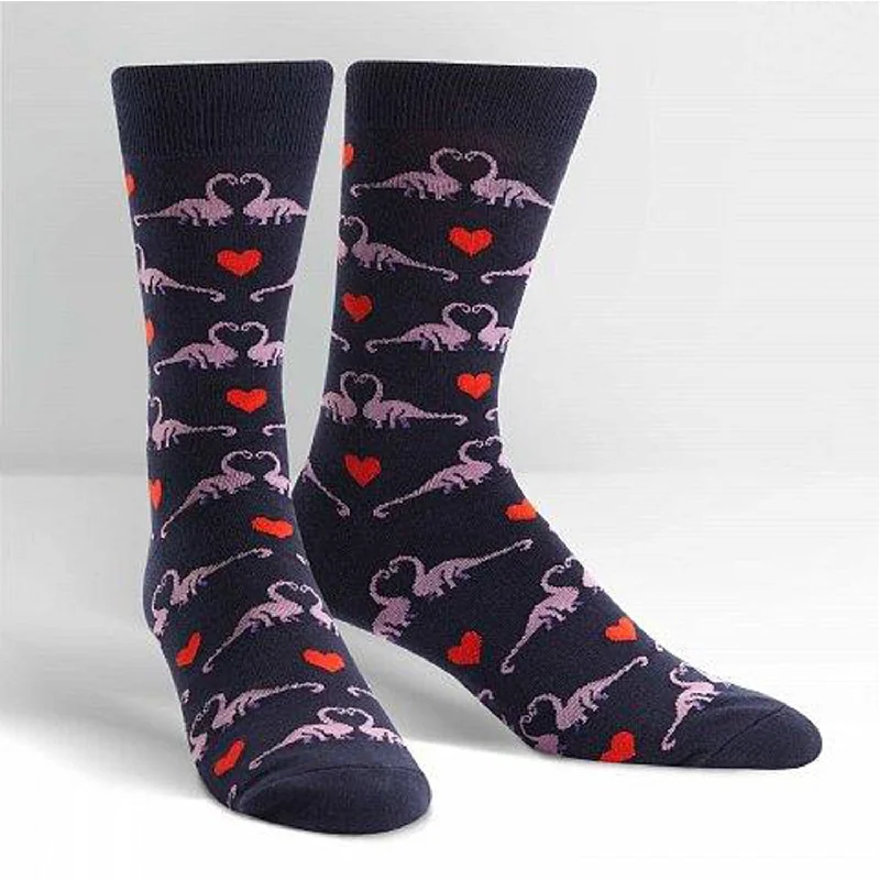 Moisture - wicking men's crew socks for sportsSock It To Me Men's Crew Socks - Happy You Exist