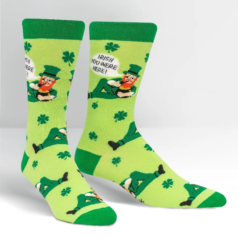Breathable men's crew socks for all - day wearSock It To Me Men's Crew Socks - Irish You Were Here Breathable men's crew socks for all - day wearSock It To Me Men's Crew Socks - Irish You Were Here