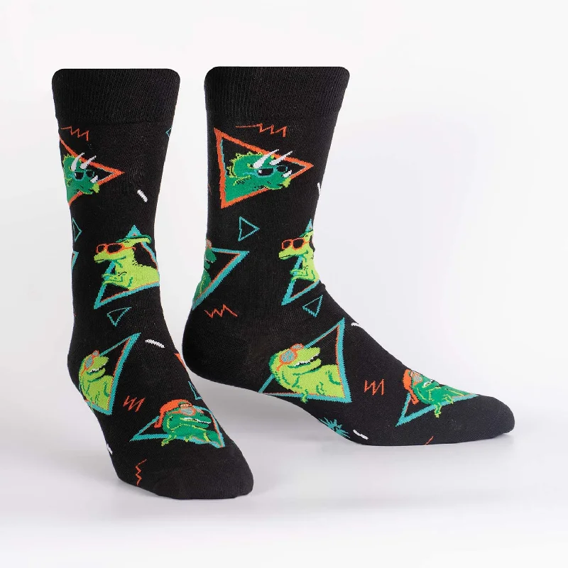 Elastic - top men's crew socks for a secure holdSock It To Me Men's Crew Socks - Jurassic Party