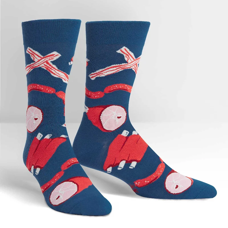Short - height men's crew socks for a modern styleSock It To Me Men's Crew Socks - Nice to Meat you