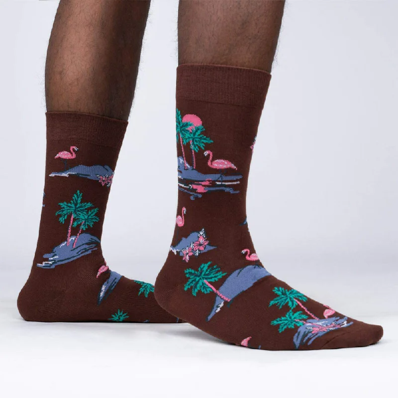 Breathable men's crew socks for all - day wearSock It To Me Men's Crew Socks - Paradise Found Breathable men's crew socks for all - day wearSock It To Me Men's Crew Socks - Paradise Found