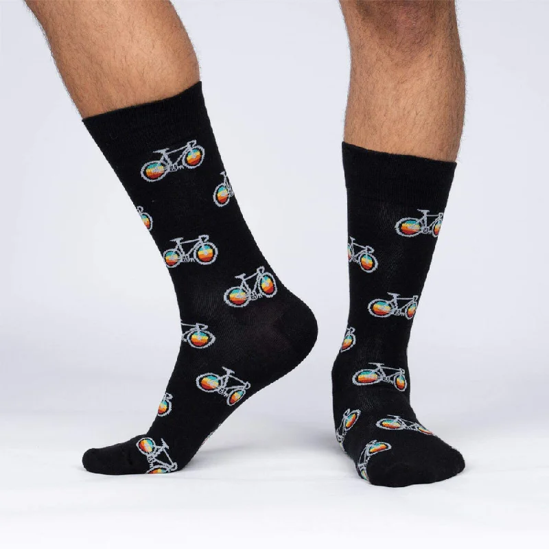Patterned men's crew socks, like argyle or plaidSock It To Me Men's Crew Socks - Pedal Power Patterned men's crew socks, like argyle or plaidSock It To Me Men's Crew Socks - Pedal Power