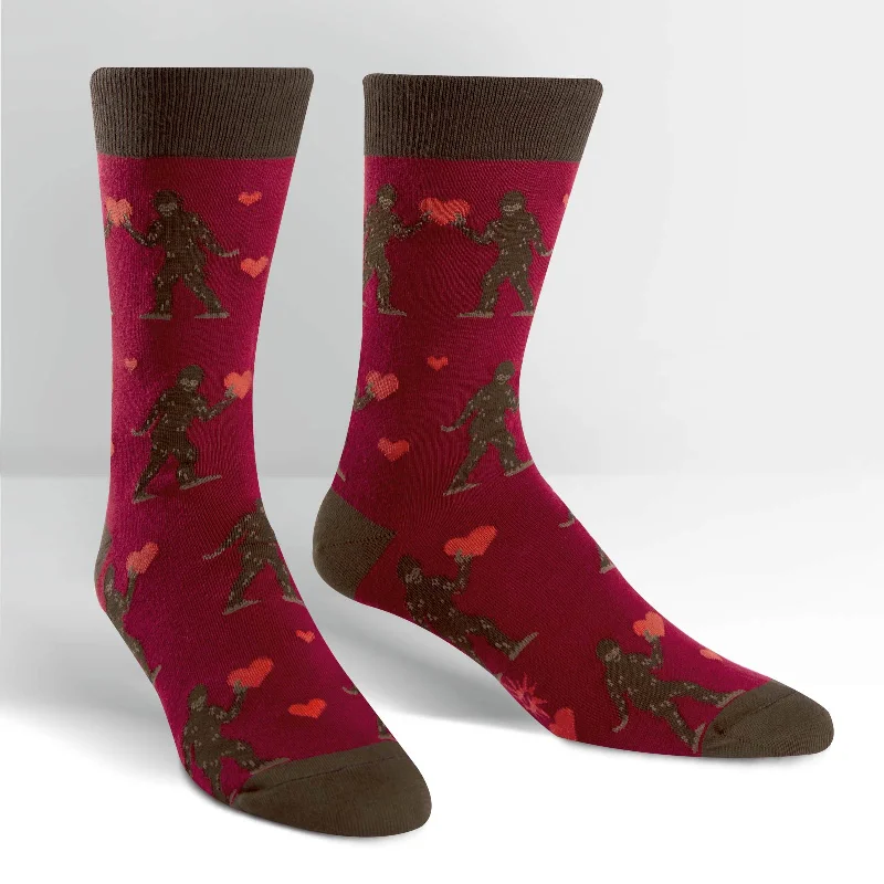 Thermal men's crew socks for cold weatherSock It To Me Men's Crew Socks - Sasquatch Valentine Thermal men's crew socks for cold weatherSock It To Me Men's Crew Socks - Sasquatch Valentine