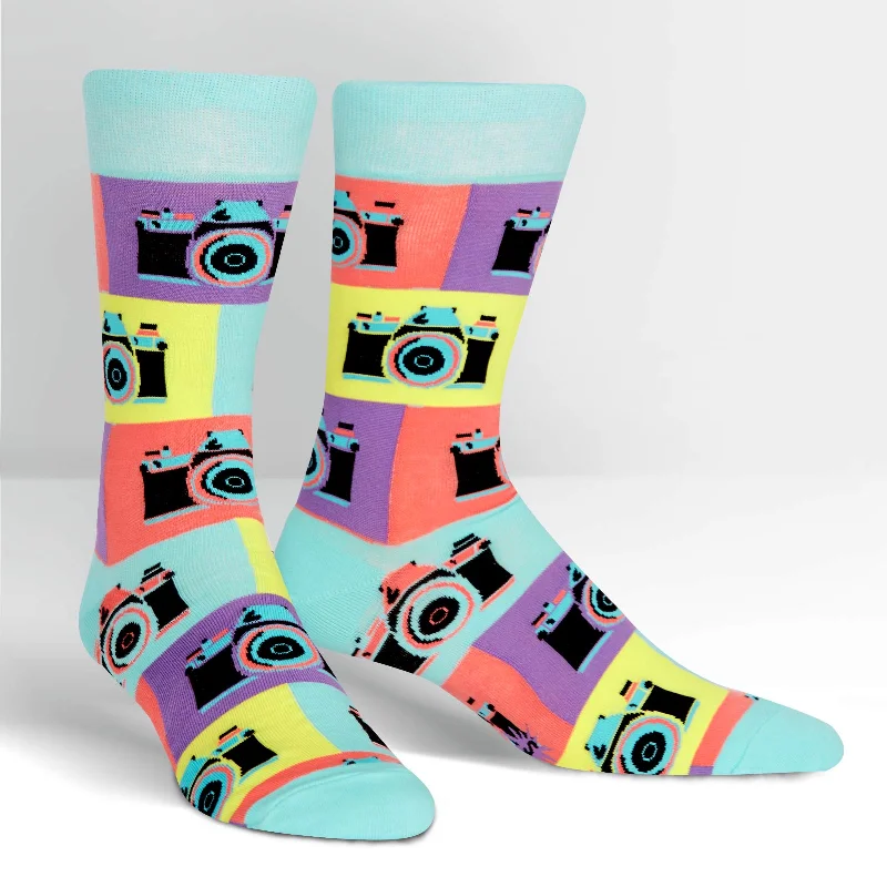 Anti - odor men's crew socks for freshnessSock It To Me Men's Crew Socks - Say Cheese! Anti - odor men's crew socks for freshnessSock It To Me Men's Crew Socks - Say Cheese!