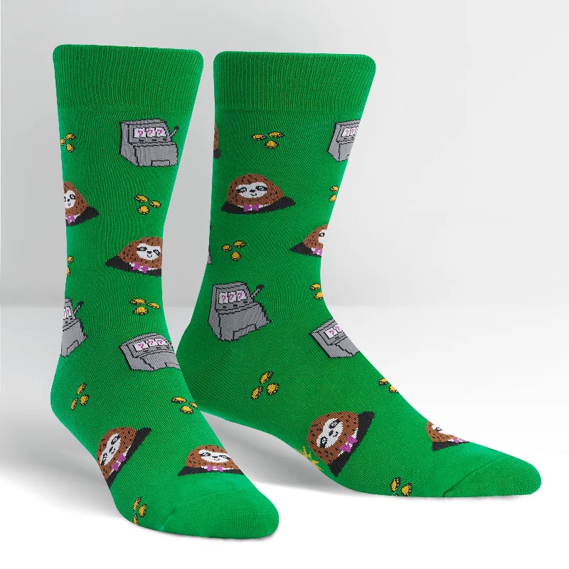 Moisture - wicking men's crew socks for sportsSock It To Me Men's Crew Socks - Sloth Machine Moisture - wicking men's crew socks for sportsSock It To Me Men's Crew Socks - Sloth Machine